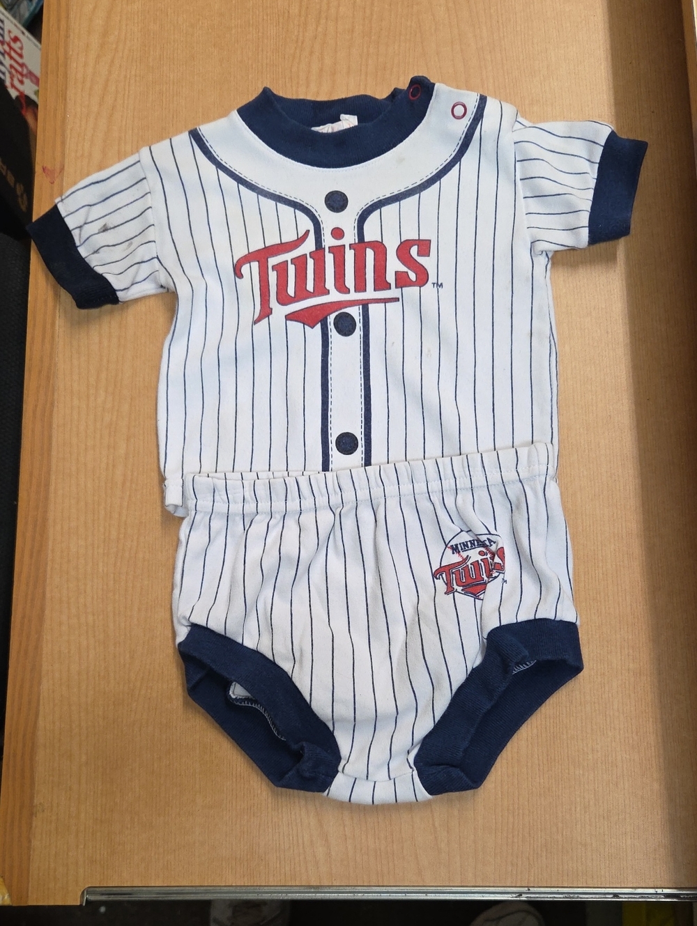 Minnesota Twins Shirt Set Infant Boys 3-6 Months White MLB Baseball
